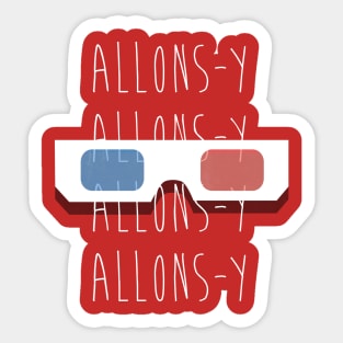 Allons-y in 3D Sticker